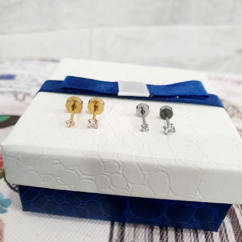 Stainless steel nose stud screw type (1 pc) Shopee Philippines