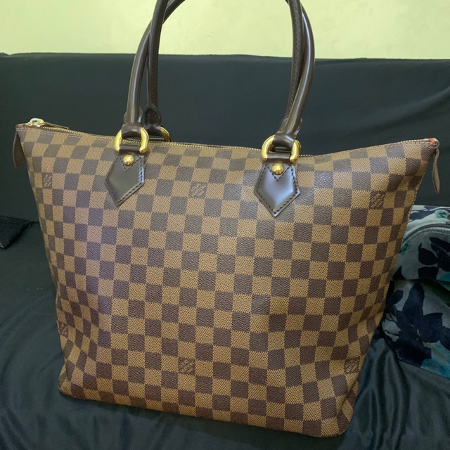 Authentic Louis Vuitton Saleya MM Damier Ebene Tote bag Shoulder bag