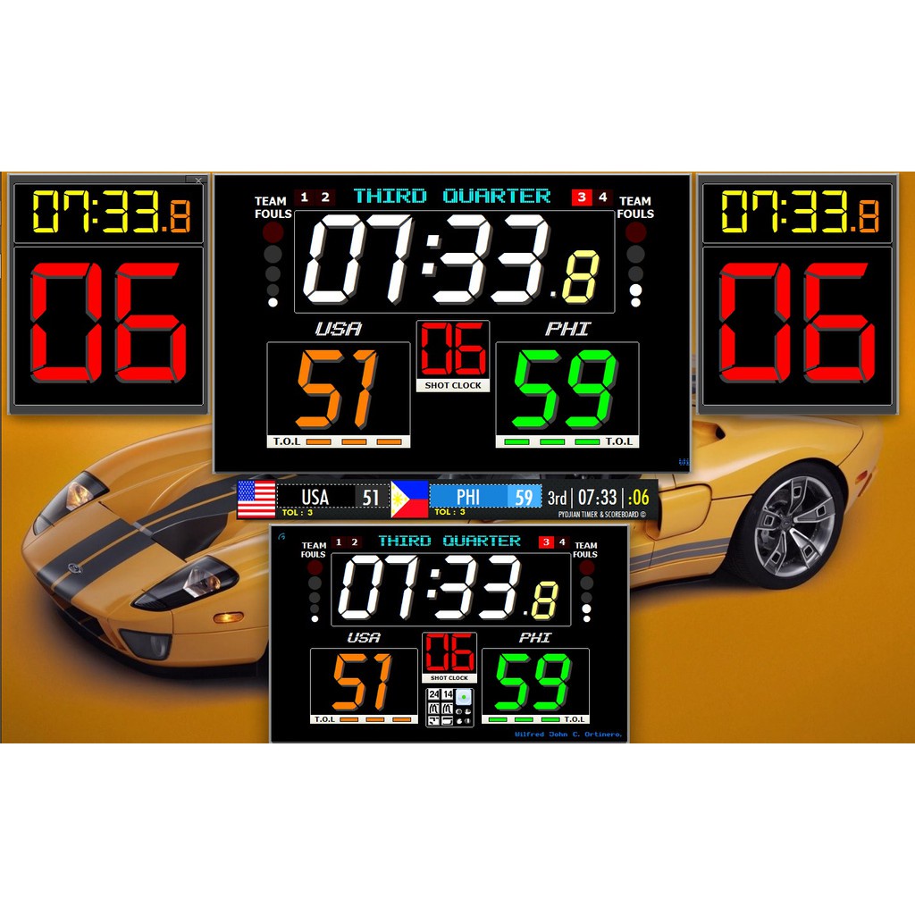 Spot Goods∋☈Pydjian Basketball Timer and Scoreboard for PC Shopee