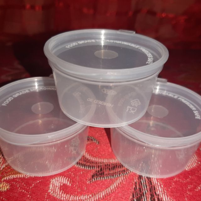 SMALL PLASTIC CUP/ SAUCE CUP/ MICROWAVABLE CUP 30ml @ 25pcs