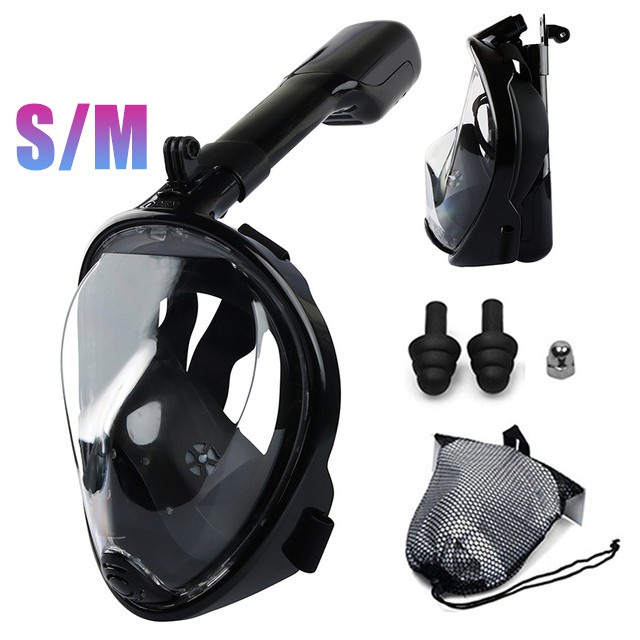 Full Face Snorkeling Set Anti Leak Easy Breathing Snorkel Diving Mask 