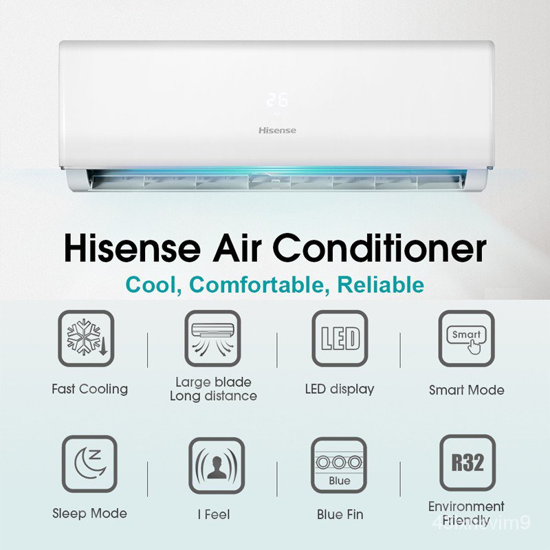 Hisense 1hp 15hp 2hp R32 Non Inverter An10dbg 1hp Air Conditioner With Ionizer Filter And 1513