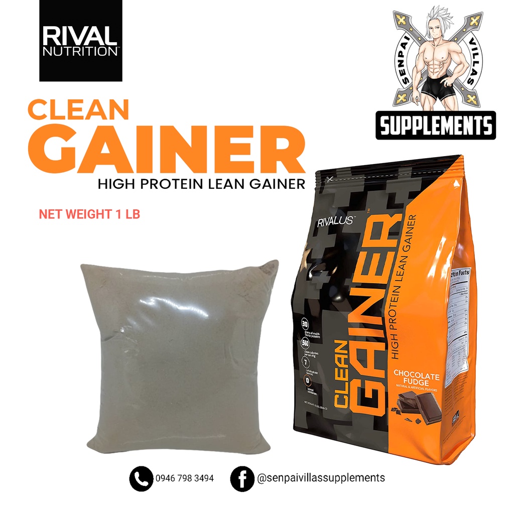 RIVALUS CLEAN GAINER HIGH PROTEIN LEAN GAINER 1 LB | Shopee Philippines