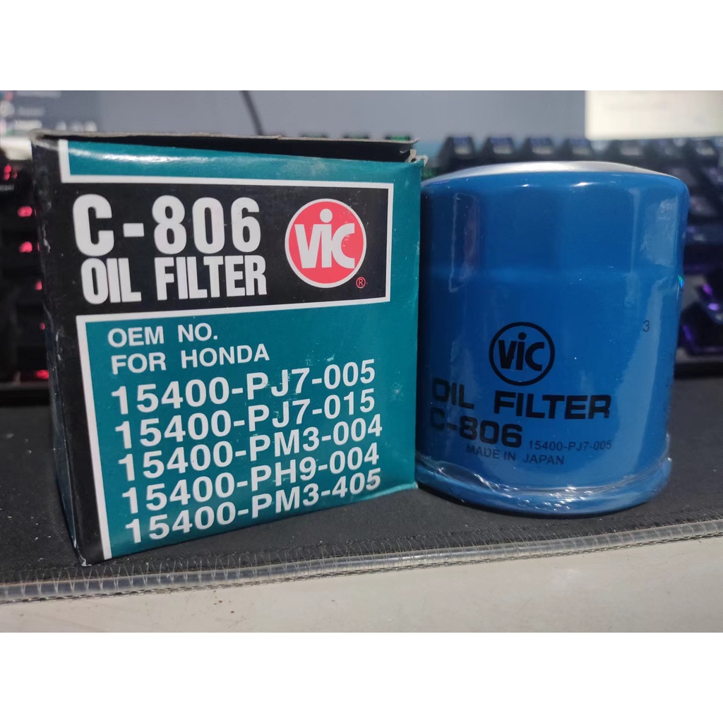 Original Vic Oil Filter C-806 Honda Civic/ City/ Brio/ Mobilio/ Jazz ...