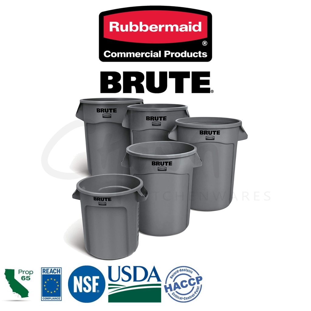 Rubbermaid BRUTE® Vented Container, [Heavy/Duty/Trash/Garbage/Can/Bin