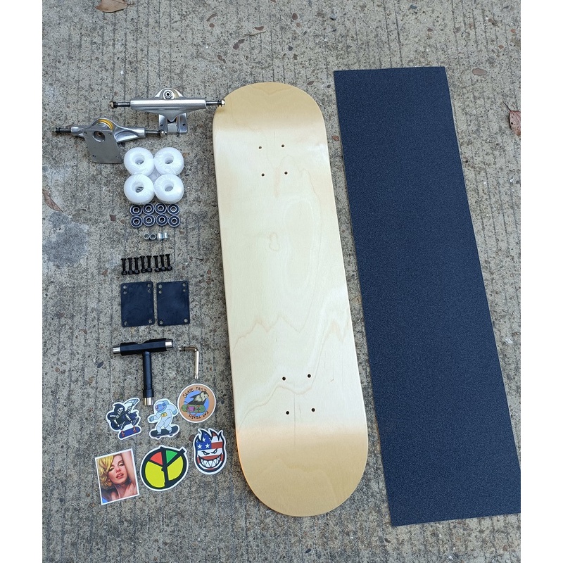 skateboard full set pack canandian maples deck 7 plys 4 layer dyed