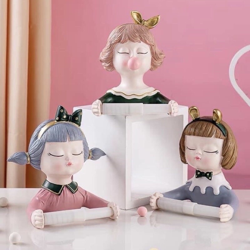 Decor WC lovely doll girl paper roll rack handy | Shopee Philippines