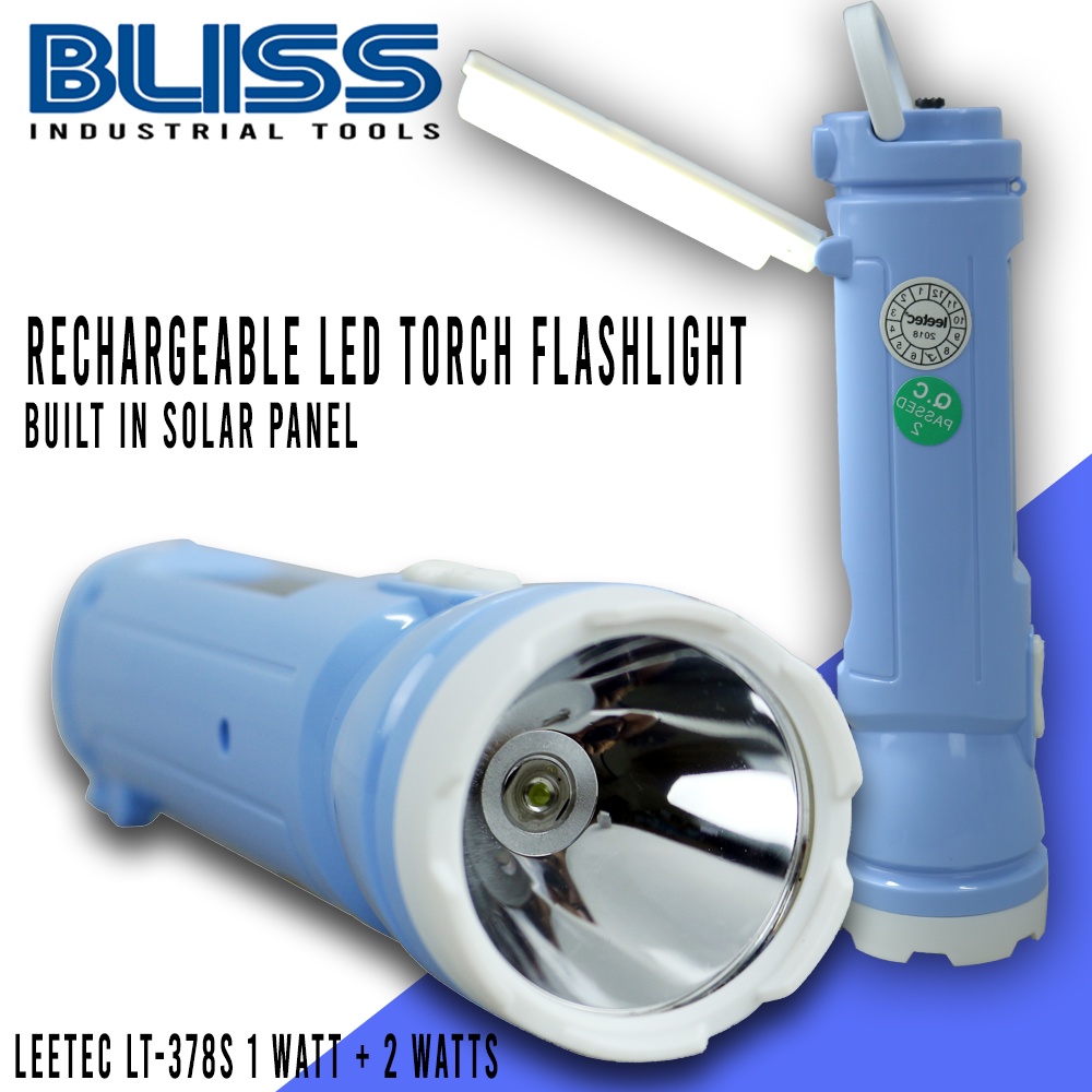B.I.T. Leetec LT-378S rechargeable LED Flashlight Torch and Lamp with ...
