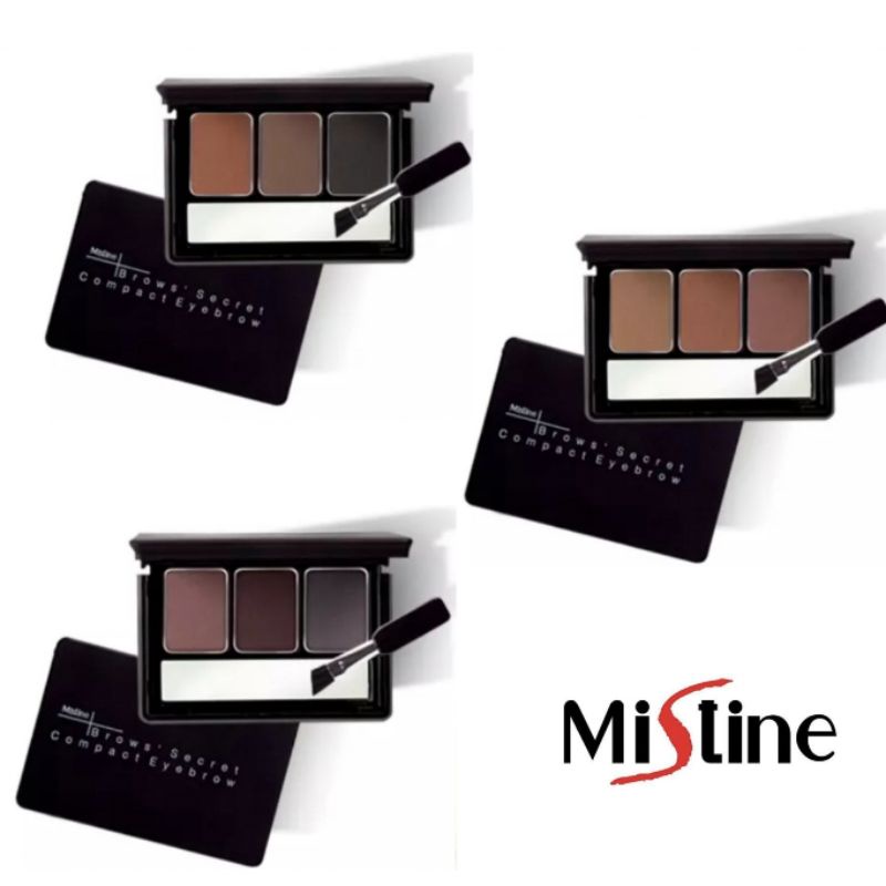 Mistine Brow's Secret Compact Eyebrow 3-Cavity Brown's Powder EB1 EB2 ...