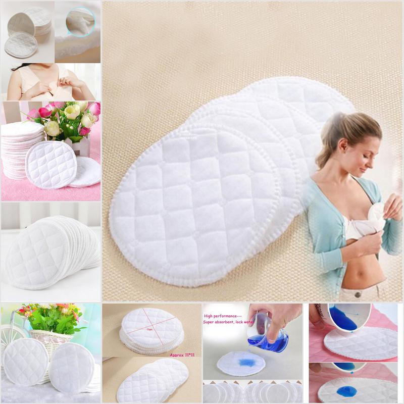 12Pcs Soft Absorbent Cotton Washable Reusable Breastfeeding Breast Nursing  Pads