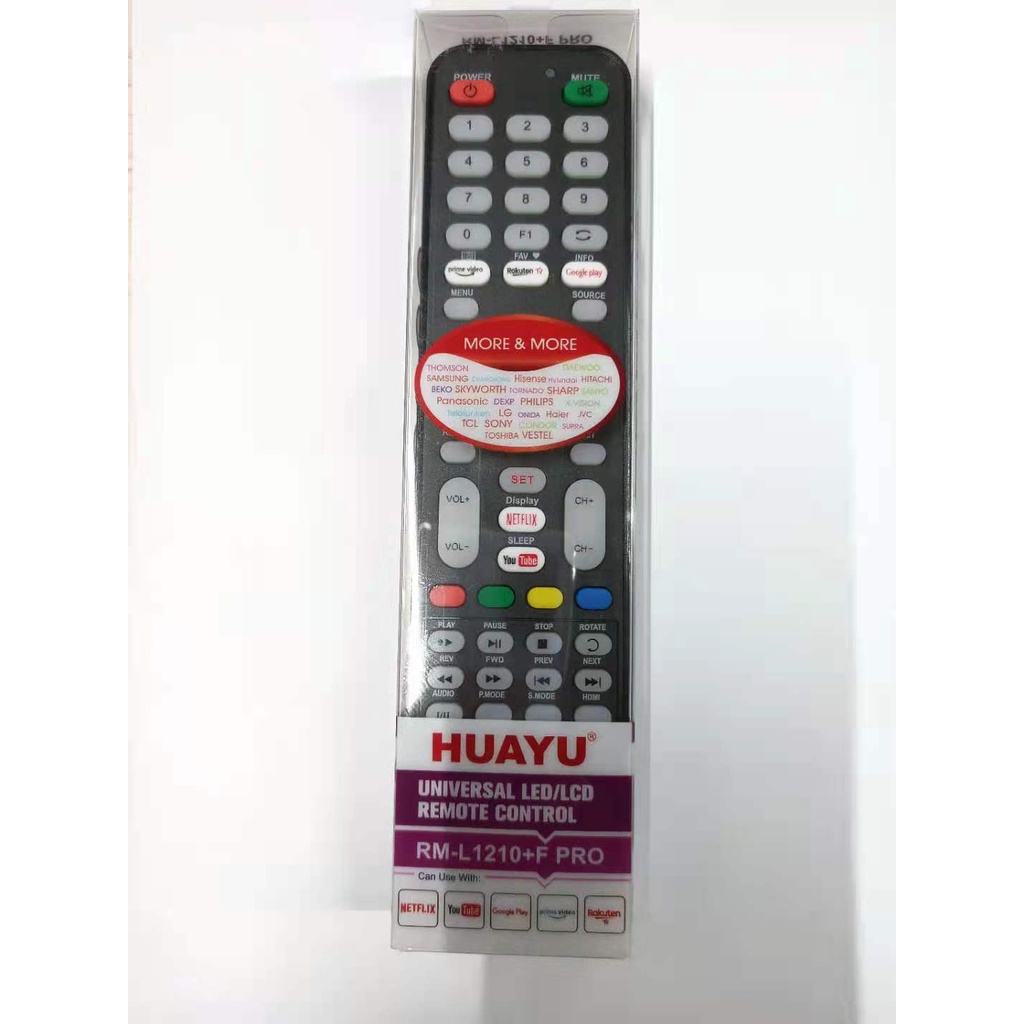 RM-L1107+X HUAYU UNIVERSAL SMART LCD LED TV REMOTE CONTROL | Shopee ...