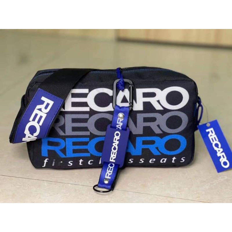 BELT BAG / BODY BAG RECARO WITH KEYCHAIN AND STICKER | Shopee Philippines