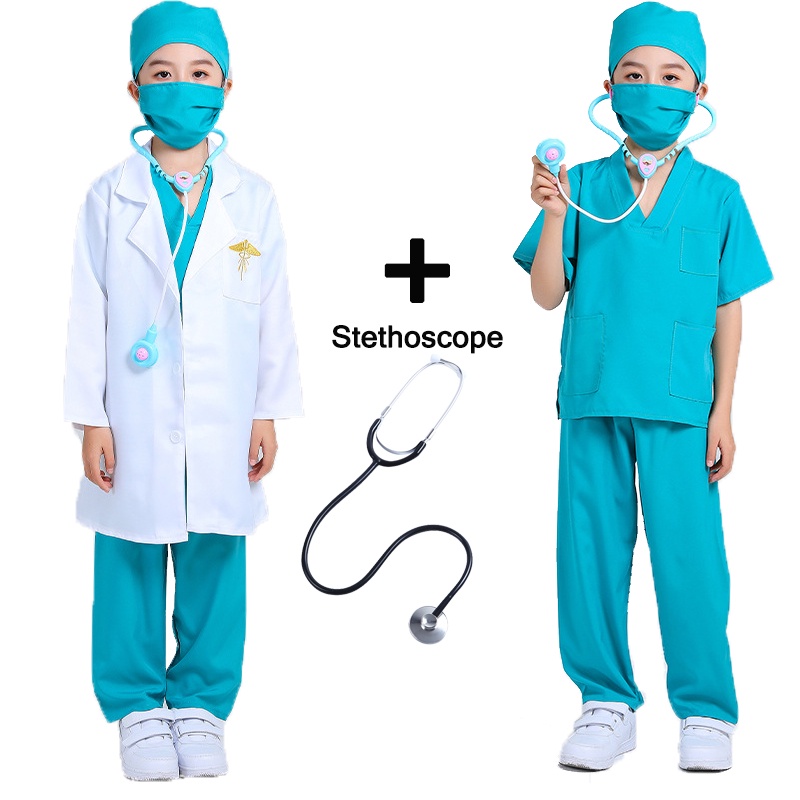 Doctor Career Costume For Kids Girlboy Surgeon Outfit Halloween