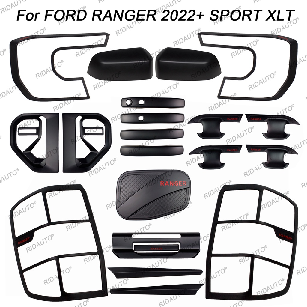 Matte Black ABS Body Kit Fit For FORD RANGER 2022+ SPORT XLT Exterior Body Kit Shopee Philippines