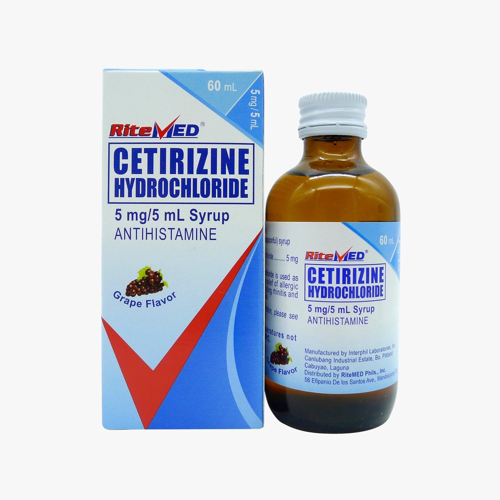 RiteMed Cetirizine 5 mg / 5 ml Syrup Shopee Philippines