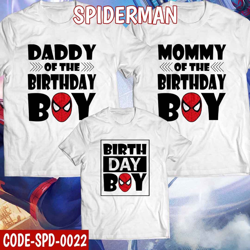 Spiderman Kids Birthday Shirt Customize name and birthday number