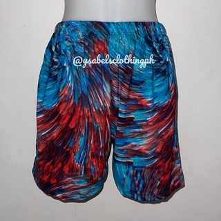 Plus Size Tie Dye Knee Length Swim Shorts