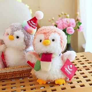 Penguin Plushie With Hat Cartoon Penguin Toy Fluffy Penguin Doll For 