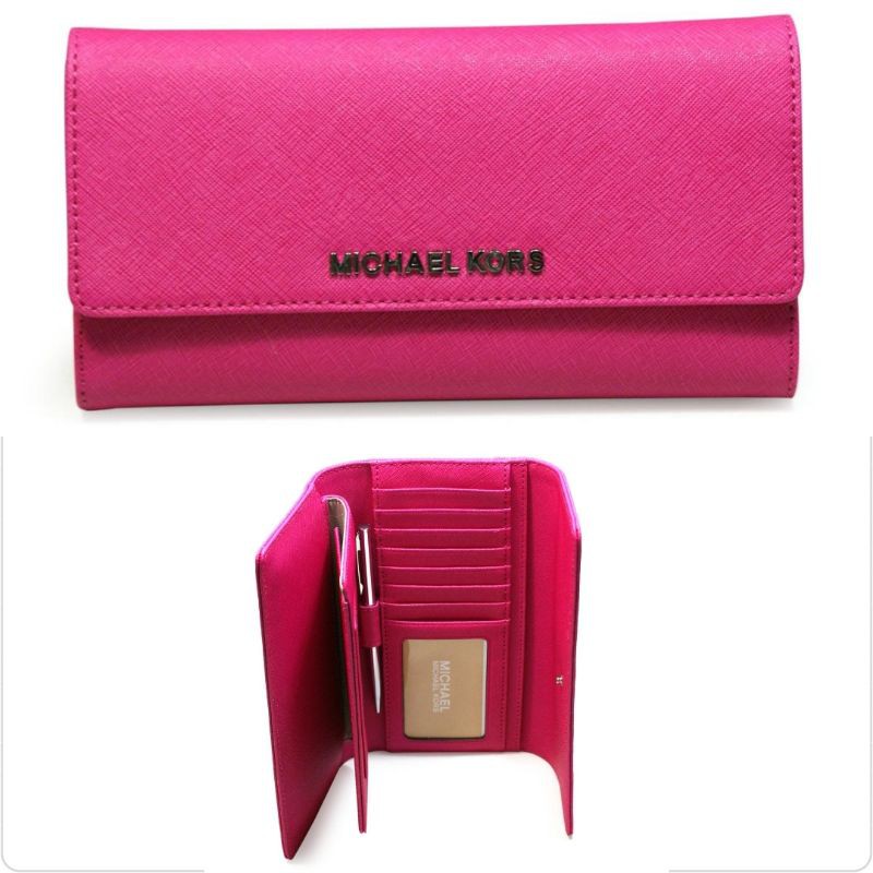 Michael kors shop wallet raspberry