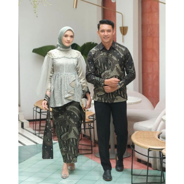 Batik COUPLE Javanese Blouse VANILA SERIES COUPLE (SAGE GREN) Javanese ...