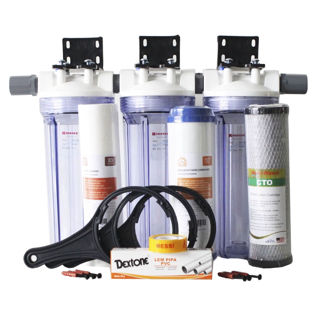 Well Water Filter/Cloudy Water Filter/10Inch 3stage 3stage 3stage