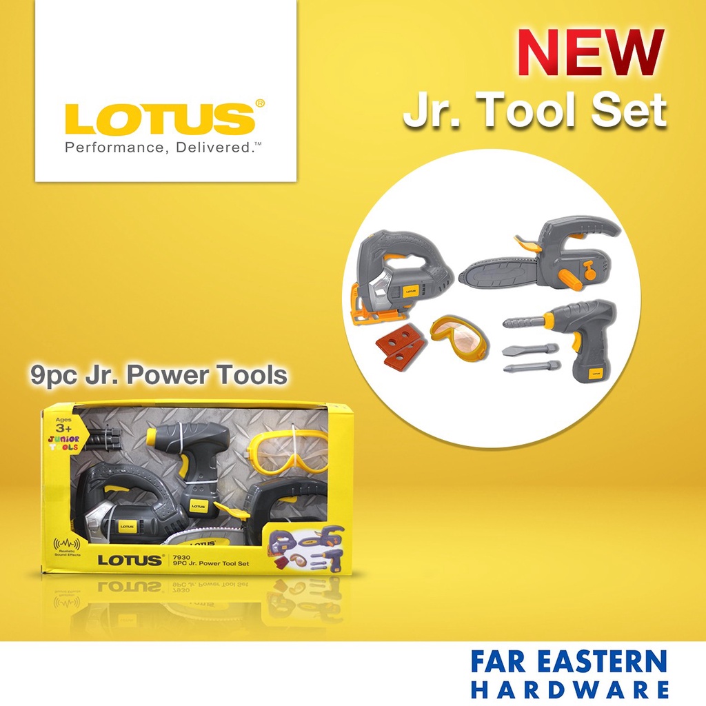 LOTUS Jr. Tool Set 9pcs Repair Toys #7930 LTVAR | Shopee Philippines