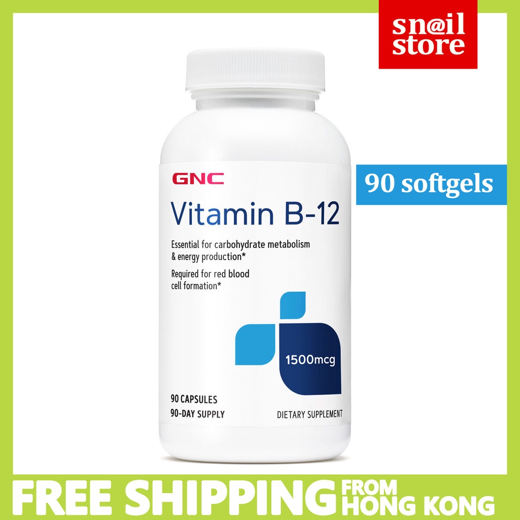 GNC Vitamin B12 1500mcg (90 Capsules)（EXP 2027） Shopee Philippines