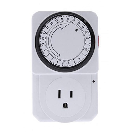 24 Hour Mechanical Electrical Plug Program Timer Power Switch Energy ...