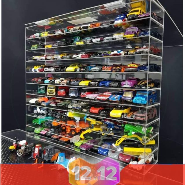 HOTWHEELS CAR DISPLAY CASE /Rack- Hold up to 130pcs diecast car ( 10row ...