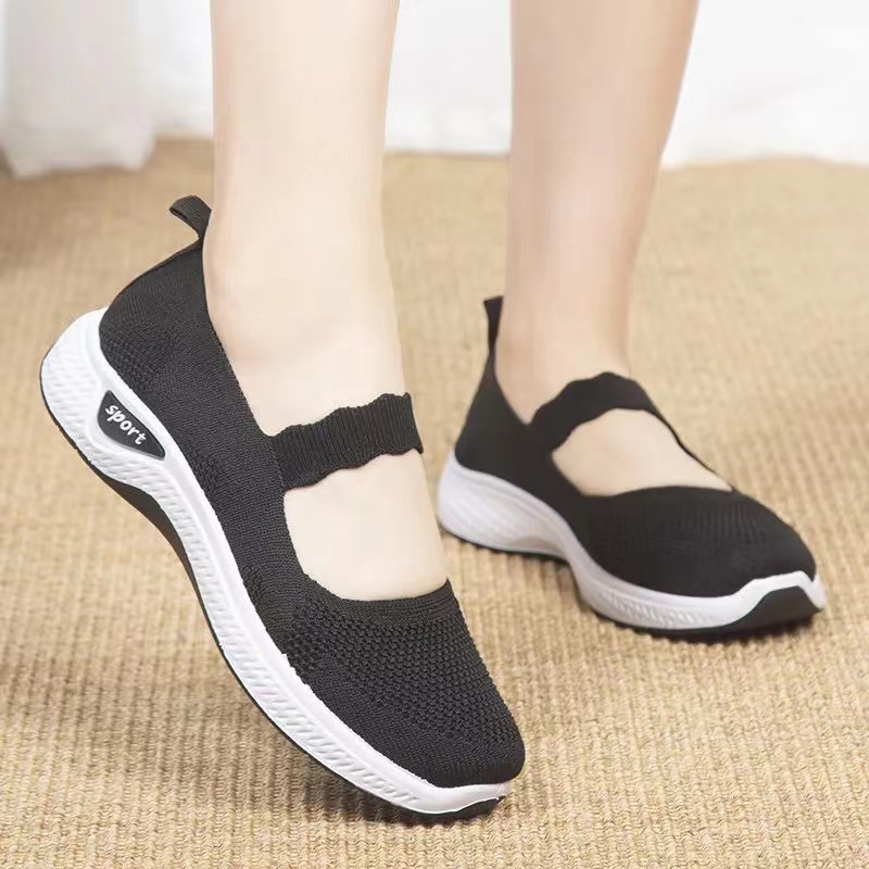 【Smile】 Rubber shoes for Women Casual Slip On Low Top Sneakers for ...