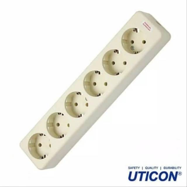 Uticon Grounded Socket Plug 1 2 3 4 5 6 Holes Outbow OB Arde/Uticon SNI ...