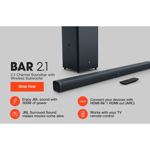 Jbl 2.1 soundbar store 300w