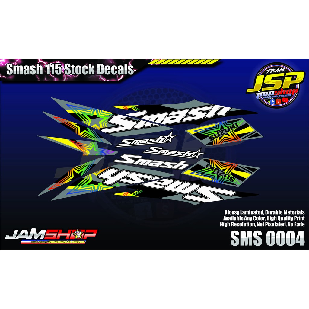 Smash 115 Super Stock Sticker Decals | Shopee Philippines