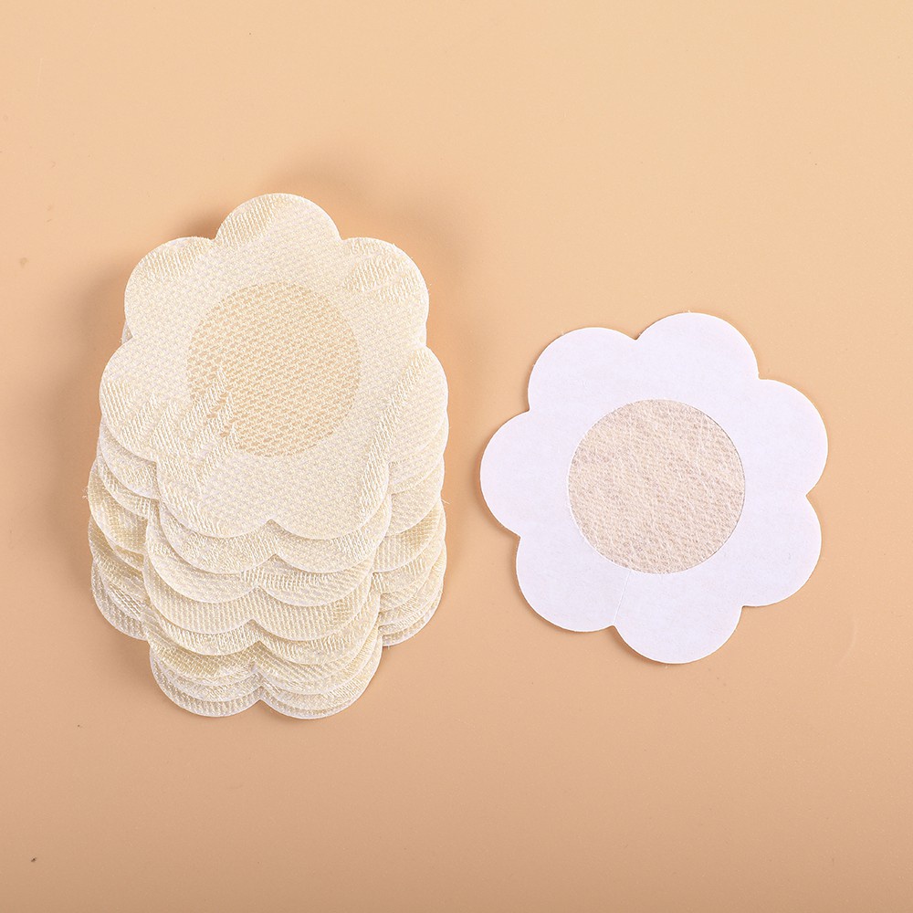 10 PCS Women's Disposable Invisible Nipple Tape Nipple Covers Shopee