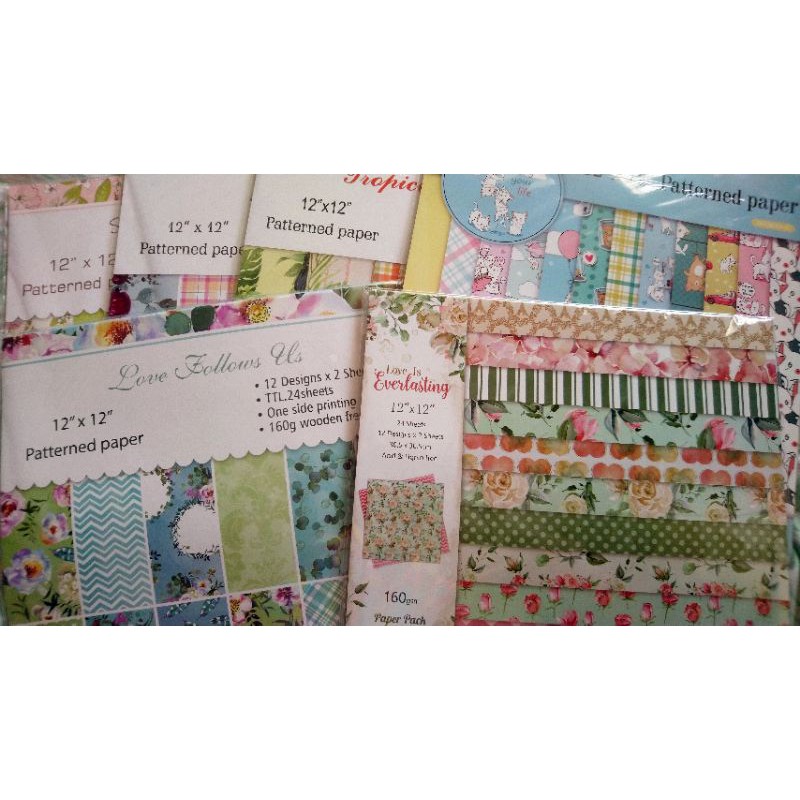 Patterned paper pads (12x12) & (10x10) | Shopee Philippines