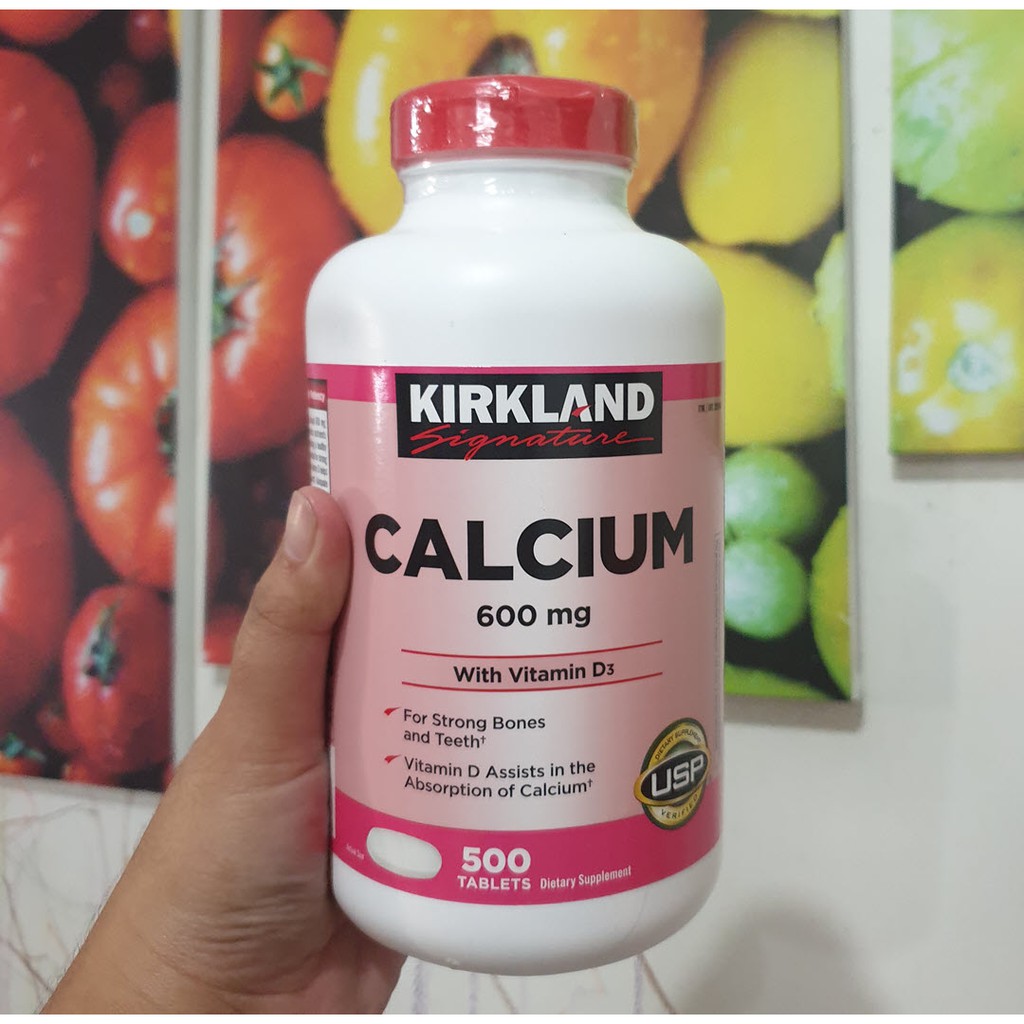 Kirkland Signature Calcium 600 mg with Vitamin D3 500 Tablets Shopee