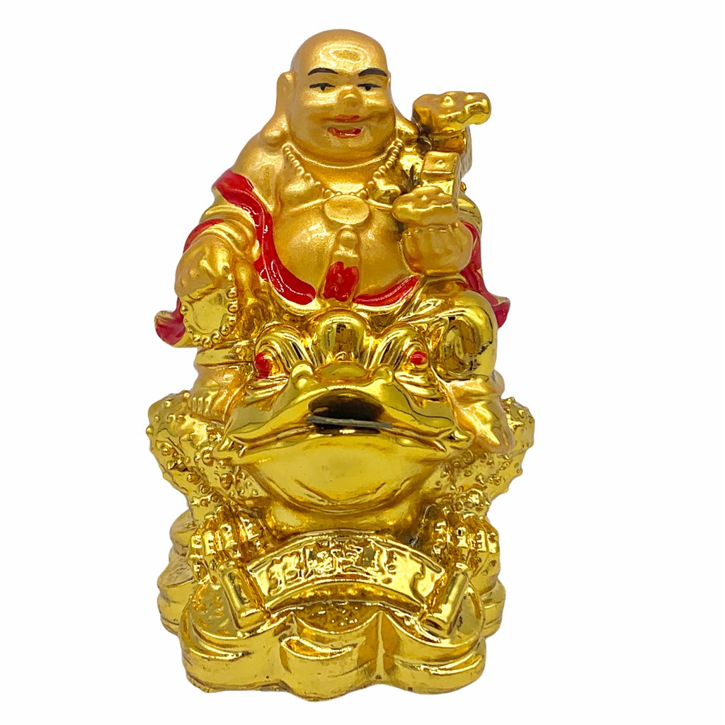 Carrie Shop Feng Shui Lucky Charms Gold Buddha Frog Small | Shopee ...