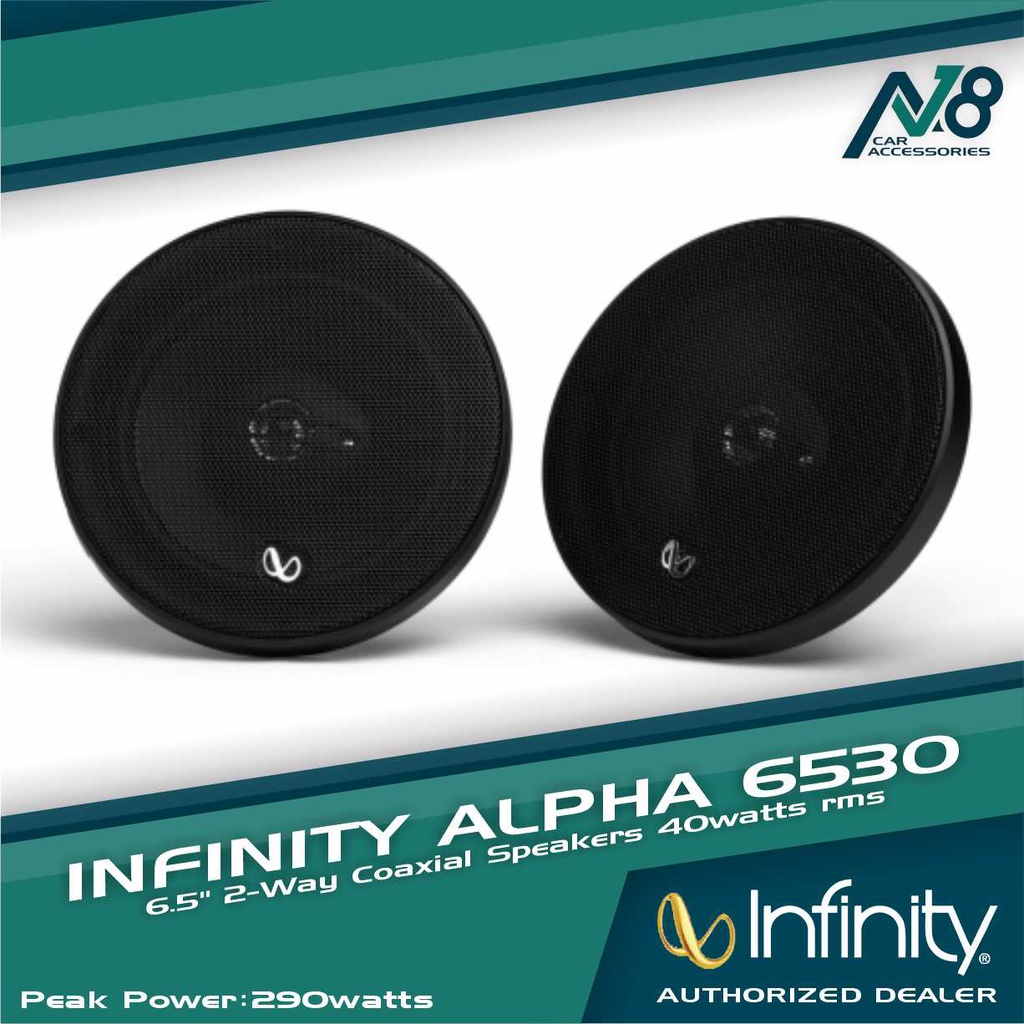 INFINITY Alpha 6530 6.5" 3-Way Coaxial Speaker 40watts rms Genuine ...