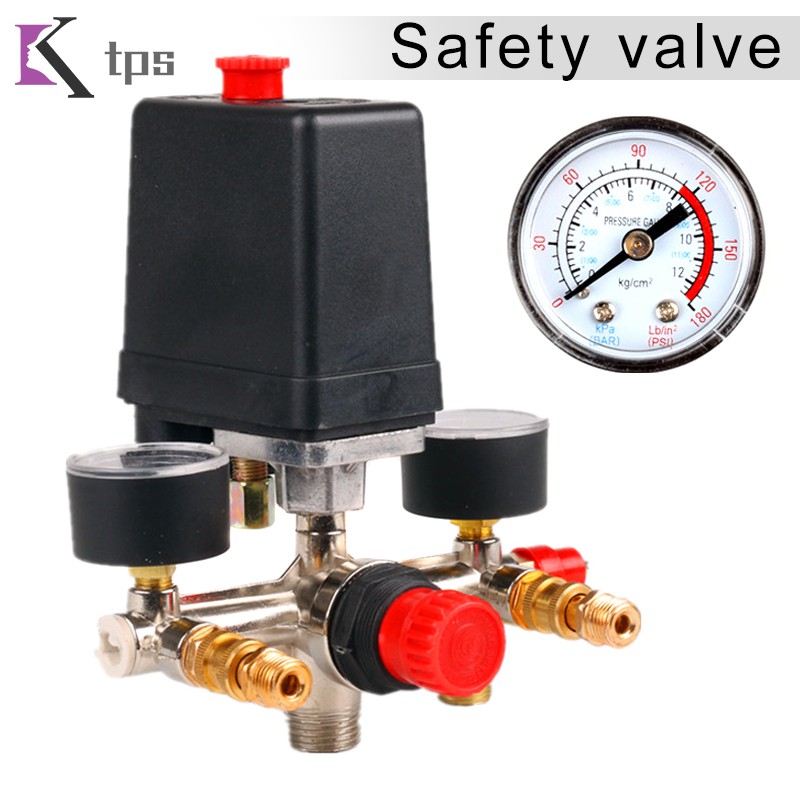 90120PSI Air Compressor Manifold Regulator Gauges Pressure Durable