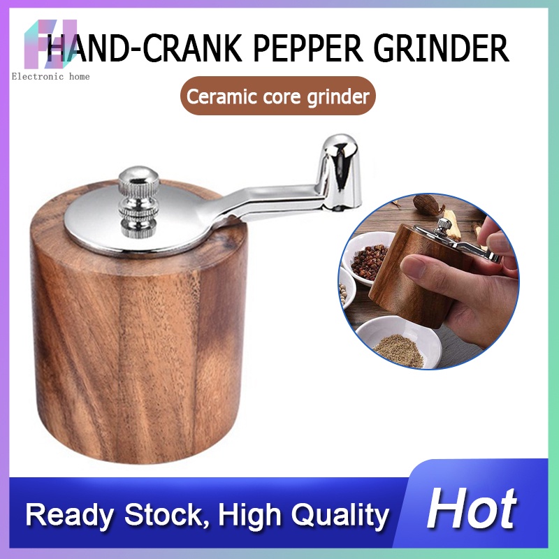IN STOCK Salt and Pepper Mill, Hand Crank Wood Pepper Grinder Salt