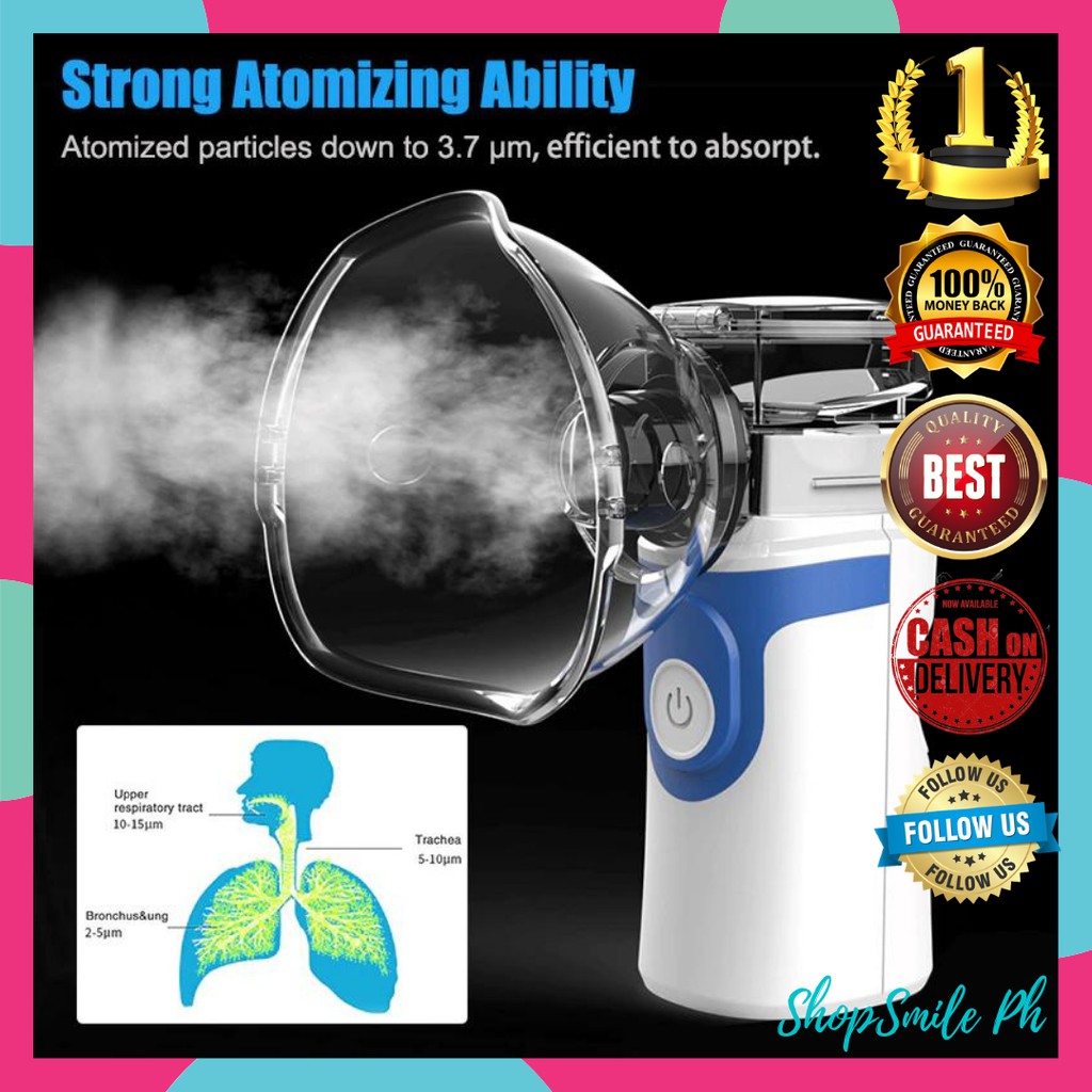 Authentic Portable Nebulizer Handheld Mesh Inhaler, Ultrasonic Atomizer ...