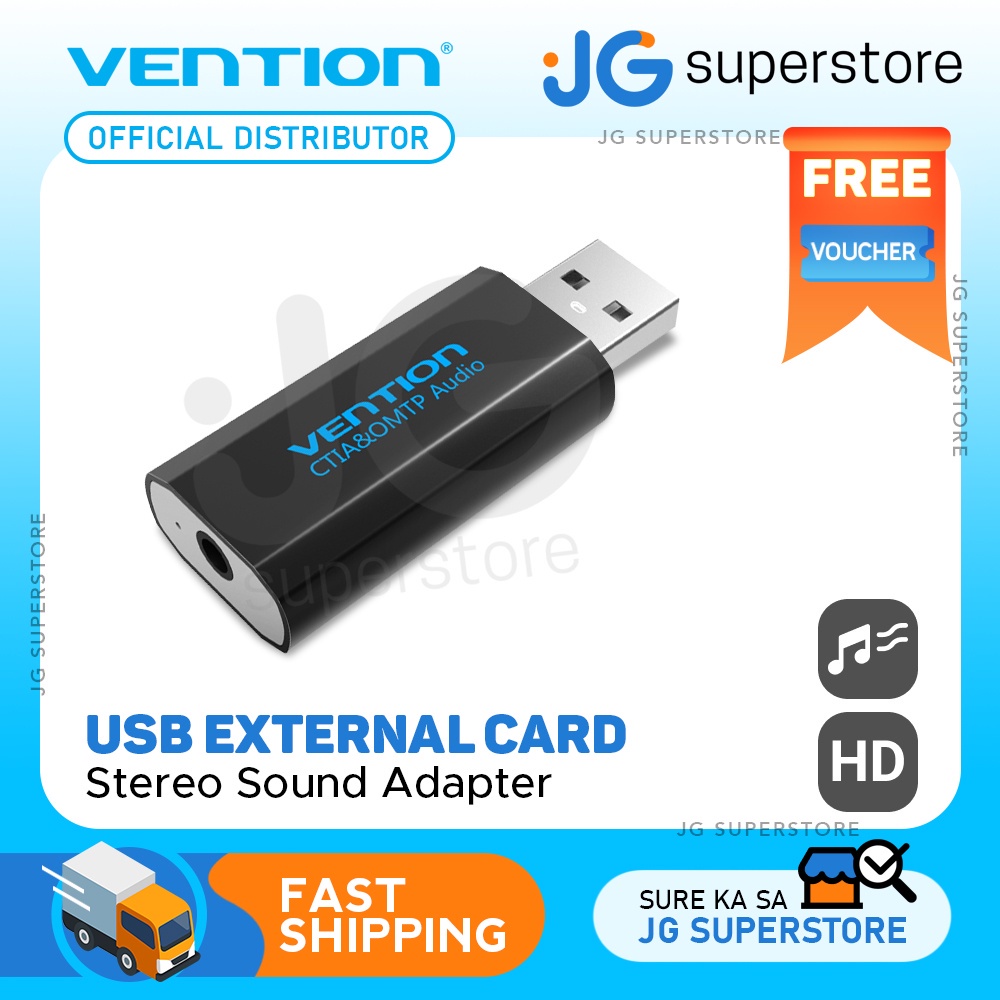 Vention USB External Sound Card to 3.5mm Aux Audio Adapter Goldplated