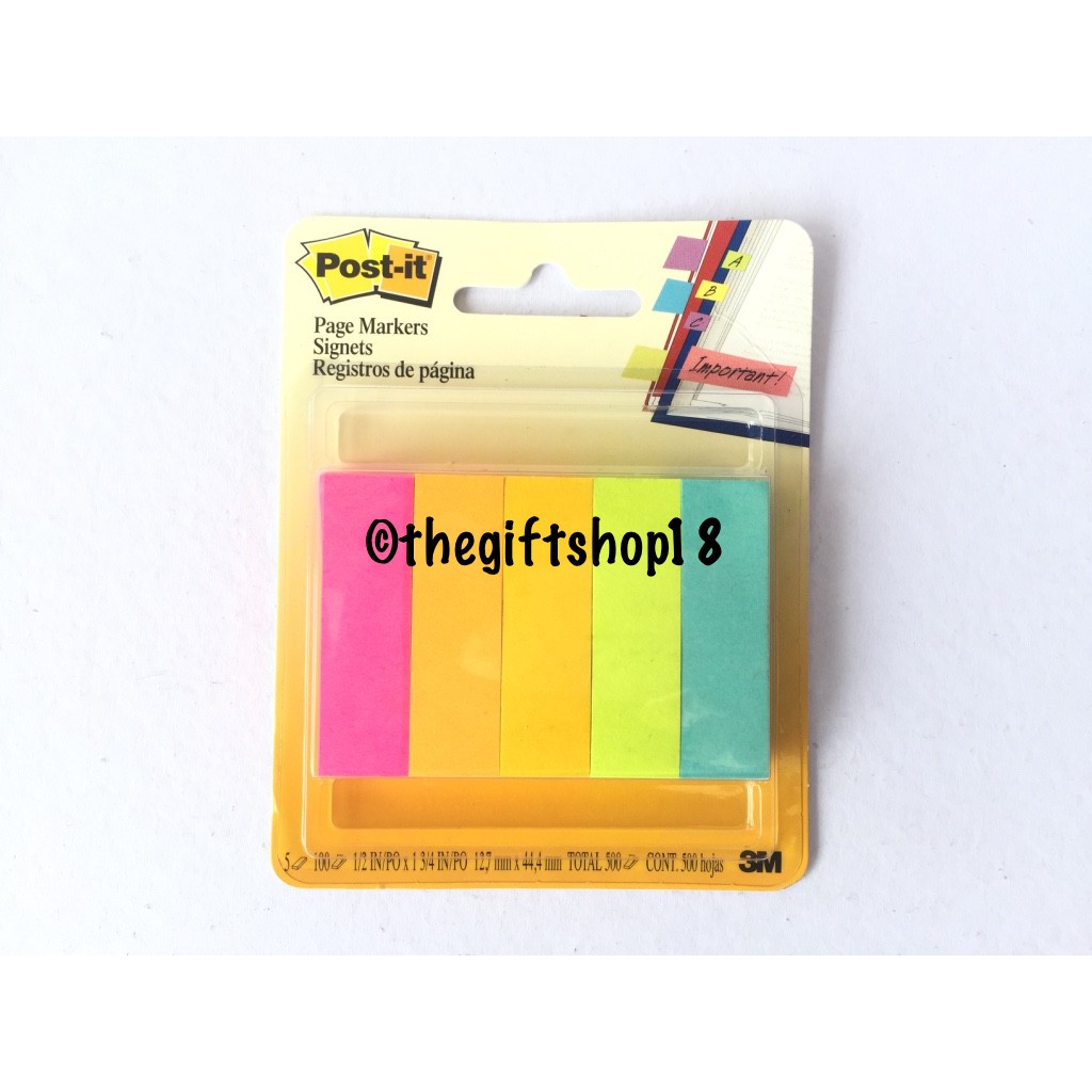 3M Post-It Original Page Markers Sticky Notes | Shopee Philippines