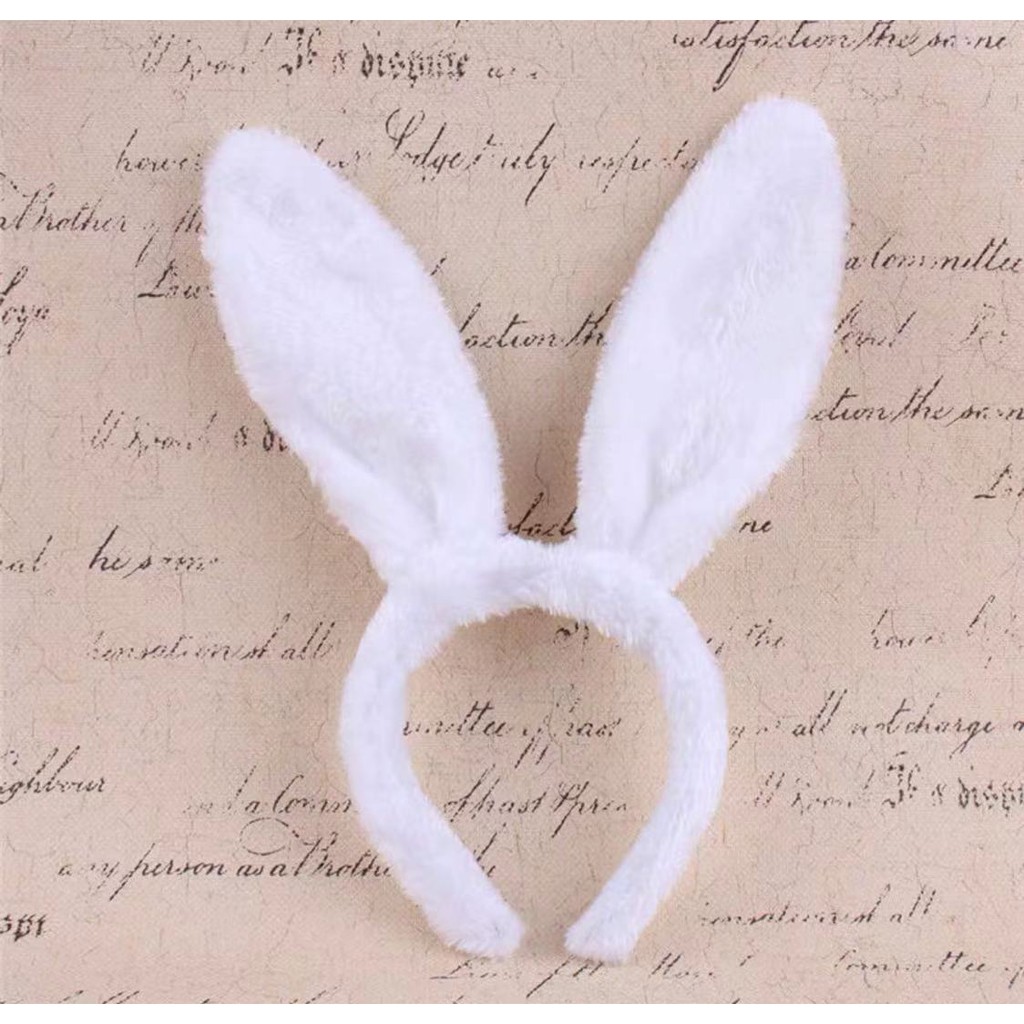 Hair Accessories Plush Rabbit Ears Headband Girls | Shopee Philippines