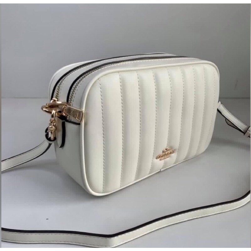 Coach Jes Crossbody Camera Bag Sling White and Red. Limited stock from USA,  Luxury, Bags & Wallets on Carousell