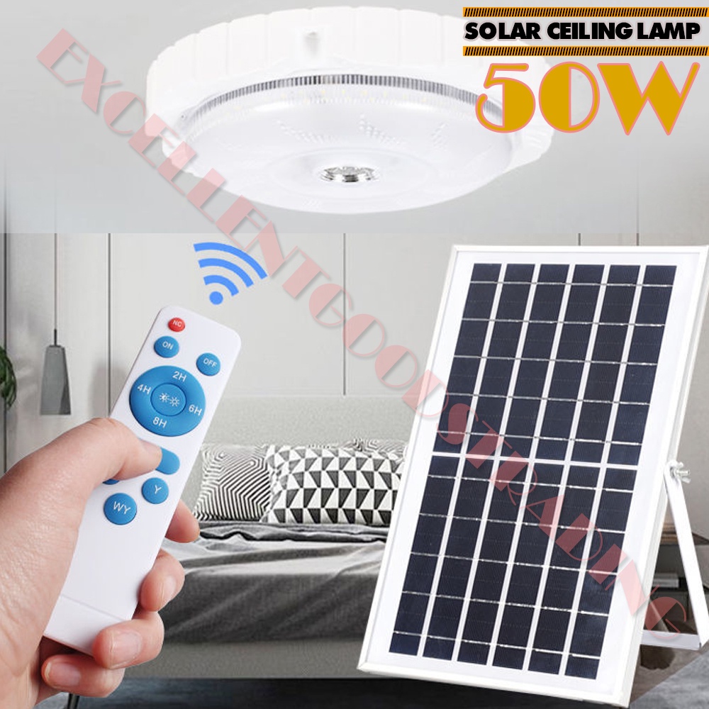 LED Solar Ceiling lamp with Solar Panel Best for Pavilions, Balconies ...