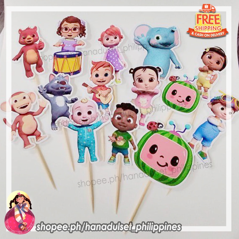 Happy birthday Cocomelon Cake Topper [set] | Happy Birthday Cake Topper ...