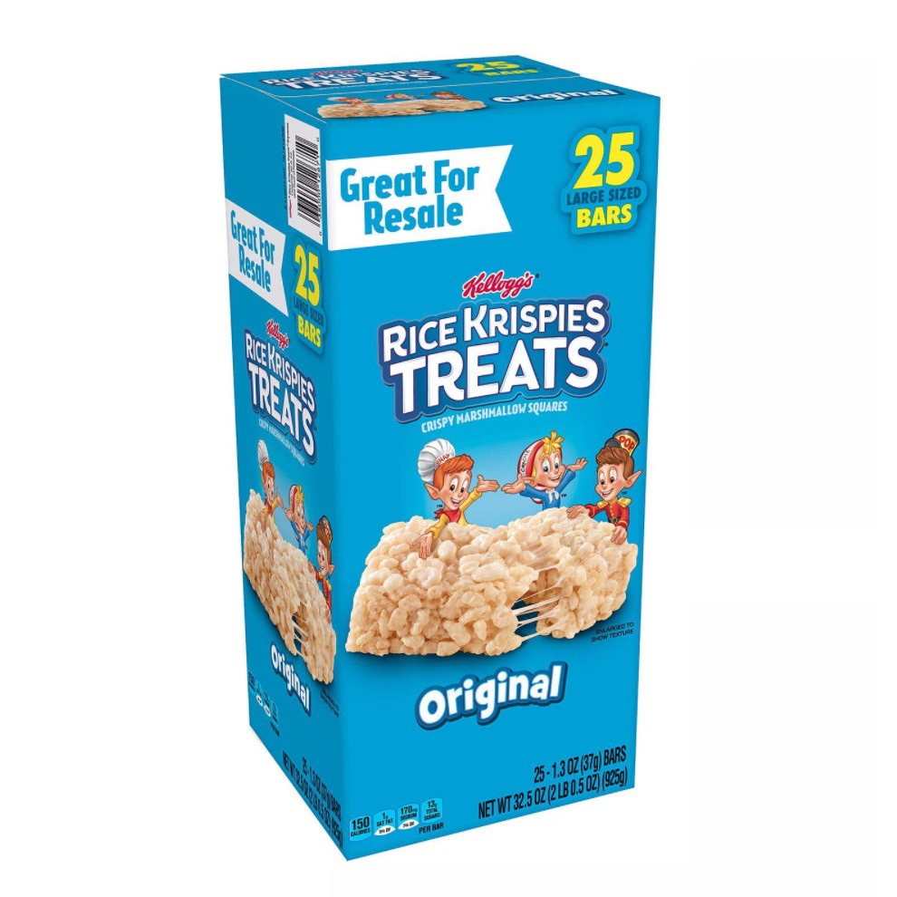 Kellogg's Original Rice Krispies Treats 25 x 37g 25 pieces per box best ...