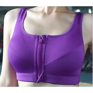 S-5XL Plus Size Front zipper Sports Bra Gather No Rims Yoga Bra Shock Ms.  Seamless Beautiful Jogging Back vest