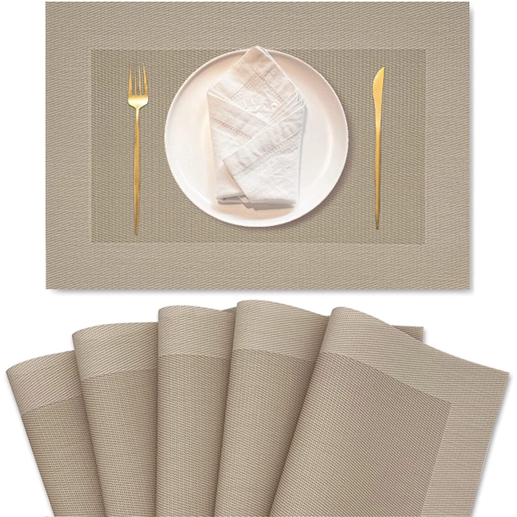 H&L COD#6Pcs/Set Pvc Table Mat Dining Table Mats Waterproof and Oil ...